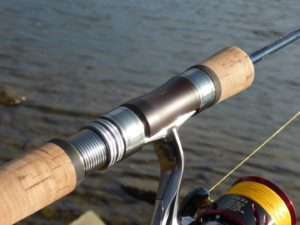 Griffstück der Forellenrute Major Craft Nextino NTS 622L mit Shimano Stradic Ci4 2500