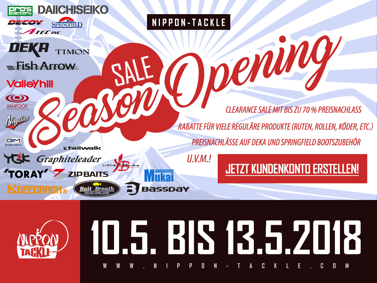 Shopping-Tipp: Season Opening SALE im Nippon-Tackle Shop!