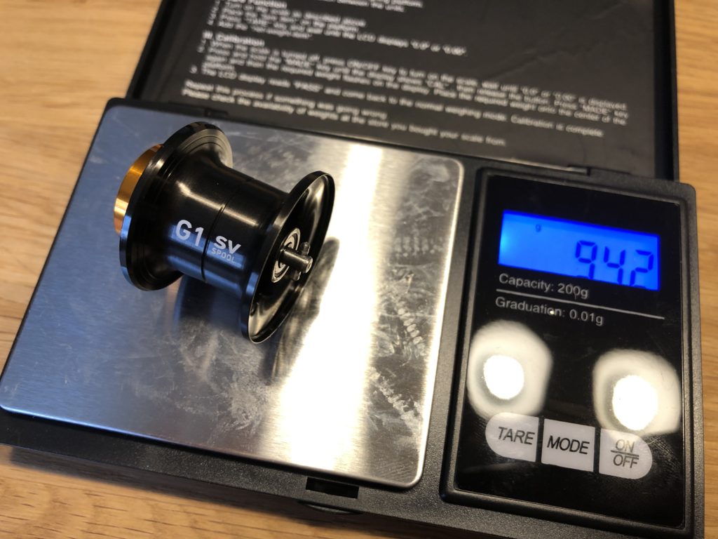 Die Daiwa G1 SV Spool wiegt federleichte 9,42g